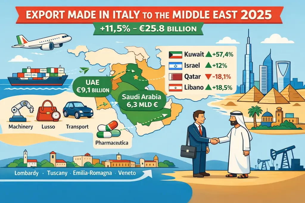 Infographic: Made in Italy Exports to the Middle East